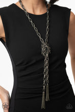 Load image into Gallery viewer, Paparazzi SCARFed for Attention - Gunmetal